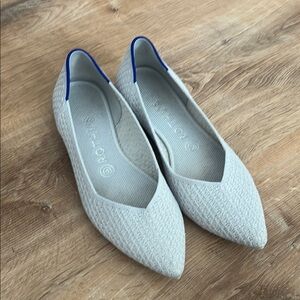 Rothy's Gray and Blue Flats Elegant Pointed-Toe Design